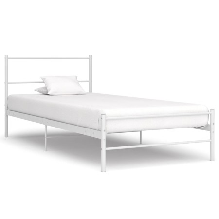 Estructura de cama sin colchón metal blanco 90x200 cm