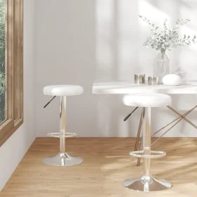 Kitchen stools 2 units white synthetic leather by vidaXL, Kitchen stools - Ref: Foro24-333097, Price: 99,80 €, Discount: %