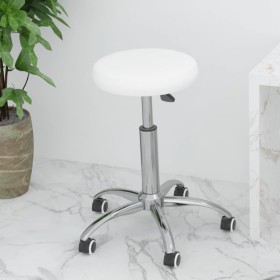 Drehbarer Bürostuhl aus weißem Kunstleder von vidaXL, Bürostühle - Ref: Foro24-333151, Preis: 57,18 €, Rabatt: %