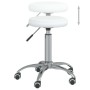 Silla de oficina giratoria de cuero sintético blanco de vidaXL, Sillas de oficina - Ref: Foro24-333151, Precio: 57,18 €, Desc...