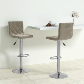 Taburetes de cocina 2 unidades terciopelo gris claro de vidaXL, Taburetes de cocina - Ref: Foro24-333687, Precio: 119,39 €, D...
