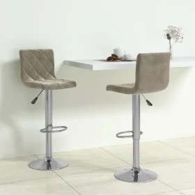 Taburetes de cocina 2 unidades terciopelo gris claro de vidaXL, Taburetes de cocina - Ref: Foro24-333687, Precio: 117,96 €, D...