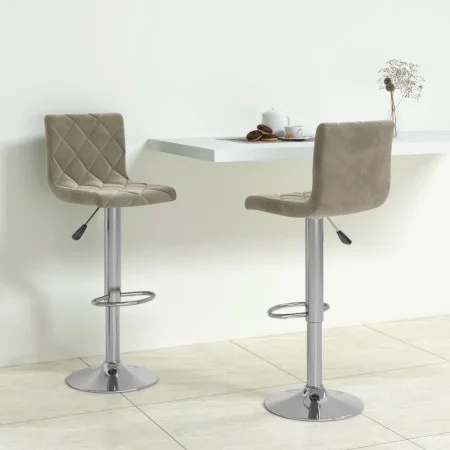 Kitchen stools 2 units light gray velvet by vidaXL, Kitchen stools - Ref: Foro24-333687, Price: 117,96 €, Discount: %