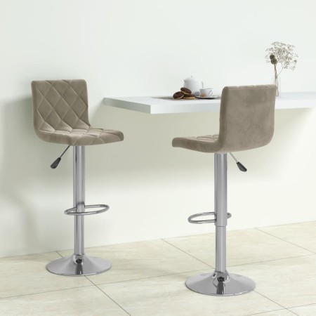 Küchenhocker 2 Einheiten hellgrauer Samt von vidaXL, Küchenhocker - Ref: Foro24-333687, Preis: 119,39 €, Rabatt: %