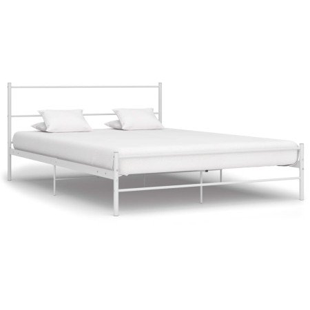Estructura de cama sin colchón metal blanco 120x200 cm en Camas y somieres | Comprar online en Foro24