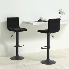 Kitchen stools 2 units black velvet by vidaXL, Kitchen stools - Ref: Foro24-333728, Price: 139,38 €, Discount: %