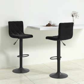 Küchenhocker 2 Einheiten aus schwarzem Samt von vidaXL, Küchenhocker - Ref: Foro24-333728, Preis: 142,28 €, Rabatt: %
