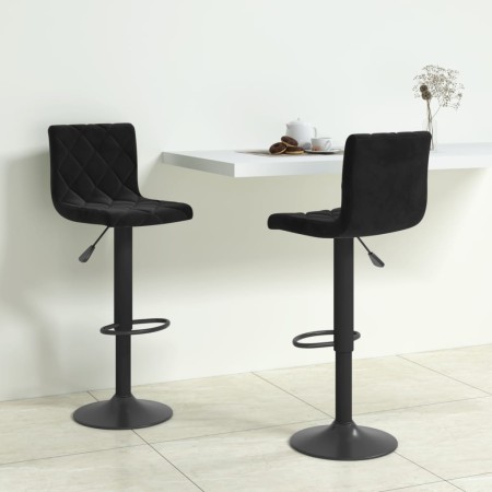 Küchenhocker 2 Einheiten aus schwarzem Samt von vidaXL, Küchenhocker - Ref: Foro24-333728, Preis: 142,28 €, Rabatt: %