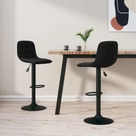 Kitchen stools 2 units black velvet by vidaXL, Kitchen stools - Ref: Foro24-333988, Price: 128,38 €, Discount: %