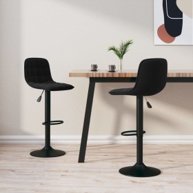 Küchenhocker 2 Einheiten aus schwarzem Samt von vidaXL, Küchenhocker - Ref: Foro24-333988, Preis: 128,84 €, Rabatt: %
