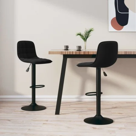 Küchenhocker 2 Einheiten aus schwarzem Samt von vidaXL, Küchenhocker - Ref: Foro24-333988, Preis: 128,38 €, Rabatt: %