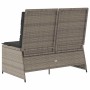 Sillón reclinable de jardín con cojines ratán sintético gris en Sofás de exterior | Comprar online en Foro24