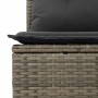 Sillón reclinable de jardín con cojines ratán sintético gris en Sofás de exterior | Comprar online en Foro24