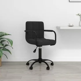 Drehbarer Bürostuhl aus schwarzem Samt von vidaXL, Bürostühle - Ref: Foro24-334707, Preis: 88,46 €, Rabatt: %