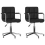 Sillas de comedor giratorias 2 unidades cuero sintético negro de vidaXL, Sillas de comedor - Ref: Foro24-334760, Precio: 149,...