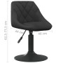 Taburete de cocina de terciopelo negro de vidaXL, Taburetes de cocina - Ref: Foro24-335313, Precio: 83,66 €, Descuento: %
