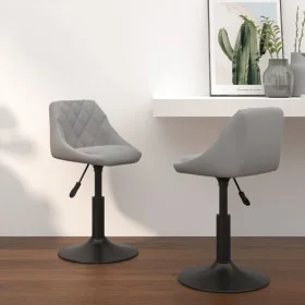 Sillas de comedor giratorias 2 uds de terciopelo gris claro de vidaXL, Sillas de comedor - Ref: Foro24-335327, Precio: 120,70...