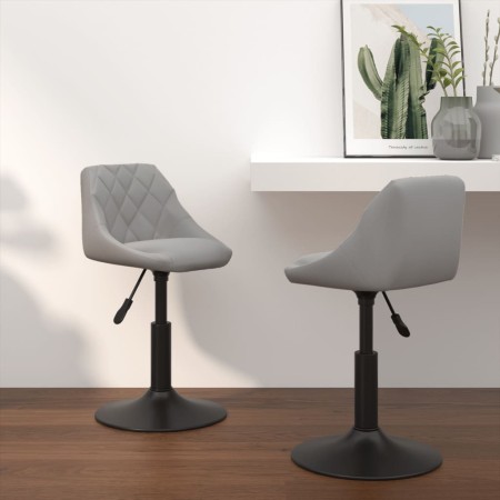 2 pcs Light Gray Velvet Swivel Dining Chairs by vidaXL, dining chairs - Ref: Foro24-335327, Price: 122,45 €, Discount: %