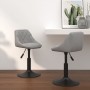 2 Stück drehbare Esszimmerstühle aus hellgrauem Samt von vidaXL, Essstühle - Ref: Foro24-335327, Preis: 122,55 €, Rabatt: %
