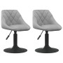 2 pcs Light Gray Velvet Swivel Dining Chairs by vidaXL, dining chairs - Ref: Foro24-335327, Price: 122,45 €, Discount: %