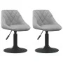 2 Stück drehbare Esszimmerstühle aus hellgrauem Samt von vidaXL, Essstühle - Ref: Foro24-335327, Preis: 121,24 €, Rabatt: %