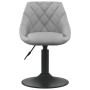 2 Stück drehbare Esszimmerstühle aus hellgrauem Samt von vidaXL, Essstühle - Ref: Foro24-335327, Preis: 122,55 €, Rabatt: %