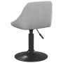 2 Stück drehbare Esszimmerstühle aus hellgrauem Samt von vidaXL, Essstühle - Ref: Foro24-335327, Preis: 122,55 €, Rabatt: %