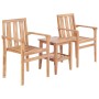 3-piece solid teak wood garden table and chairs set by vidaXL, Garden sets - Ref: Foro24-44736, Price: 212,73 €, Discount: %