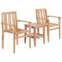 3-piece solid teak wood garden table and chairs set by vidaXL, Garden sets - Ref: Foro24-44736, Price: 209,79 €, Discount: %