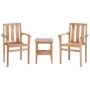 3-piece solid teak wood garden table and chairs set by vidaXL, Garden sets - Ref: Foro24-44736, Price: 212,73 €, Discount: %
