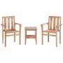 3-piece solid teak wood garden table and chairs set by vidaXL, Garden sets - Ref: Foro24-44736, Price: 209,79 €, Discount: %