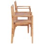 3-piece solid teak wood garden table and chairs set by vidaXL, Garden sets - Ref: Foro24-44736, Price: 212,73 €, Discount: %