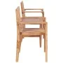 3-piece solid teak wood garden table and chairs set by vidaXL, Garden sets - Ref: Foro24-44736, Price: 209,79 €, Discount: %