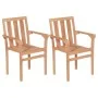 3-piece solid teak wood garden table and chairs set by vidaXL, Garden sets - Ref: Foro24-44736, Price: 209,79 €, Discount: %