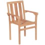 3-piece solid teak wood garden table and chairs set by vidaXL, Garden sets - Ref: Foro24-44736, Price: 212,73 €, Discount: %
