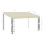Wall-mounted gazebo with cream-colored fabric, 3x4 m. by vidaXL, Tents and gazebos - Ref: Foro24-47988, Price: 267,05 €, Disc...