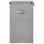 Cesto ropa sucia plegable lino sintético gris 26x34,5x59,5 cm