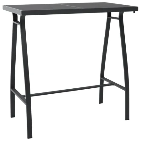 Mesa alta de jardín vidrio templado negro 110x60x110 cm de vidaXL, Mesas de jardín - Ref: Foro24-48121, Precio: 146,23 €, Des...