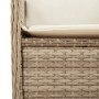 Sillón de esquina de jardín con cojines ratán sintético beige en Sofás de exterior | Comprar online en Foro24