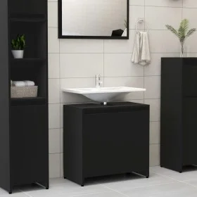 Badezimmerschrank aus schwarzem Sperrholz, 60 x 33 x 61 cm von vidaXL, Badezimmermöbel - Ref: Foro24-802643, Preis: 58,67 €, ...