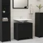 Badezimmerschrank aus schwarzem Sperrholz, 60 x 33 x 61 cm von vidaXL, Badezimmermöbel - Ref: Foro24-802643, Preis: 59,33 €, ...