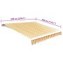 Toldo de lona amarillo y blanco 6x3 m (sin estructura)