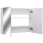 Badezimmerschrank mit weißem MDF-Spiegel 80x15x60 cm von vidaXL, Badezimmerwaschtische - Ref: Foro24-325186, Preis: 136,52 €,...