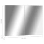 Badezimmerschrank mit weißem MDF-Spiegel 80x15x60 cm von vidaXL, Badezimmerwaschtische - Ref: Foro24-325186, Preis: 133,78 €,...