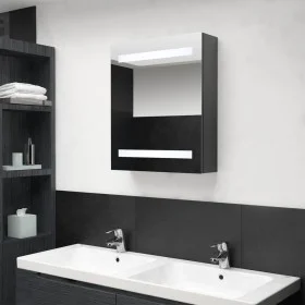 Badezimmerschrank mit Spiegel und LED in Grau 50x14x60 cm von vidaXL, Badezimmerwaschtische - Ref: Foro24-326482, Preis: 97,5...
