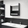 Armario de baño con espejo y LED gris 50x14x60 cm by vidaXL, bathroom vanities - Ref: Foro24-326482, Price: 99,11 €, Discount: %