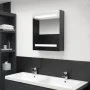 Badezimmerschrank mit Spiegel und LED in Grau 50x14x60 cm von vidaXL, Badezimmerwaschtische - Ref: Foro24-326482, Preis: 97,6...