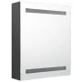 Badezimmerschrank mit Spiegel und LED in Grau 50x14x60 cm von vidaXL, Badezimmerwaschtische - Ref: Foro24-326482, Preis: 97,6...