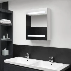Hellweißer LED-Spiegel-Badezimmerschrank 50x14x60 cm von vidaXL, Badezimmerwaschtische - Ref: Foro24-326486, Preis: 127,30 €,...
