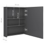 Armario de baño con espejo y LED gris 50x14x60 cm by vidaXL, bathroom vanities - Ref: Foro24-326482, Price: 99,11 €, Discount: %